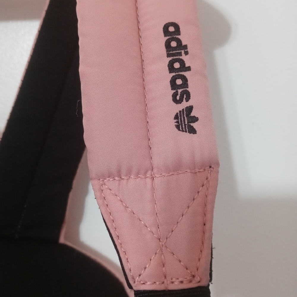 Adidas Classic Embroidered Logo Coral black padded laptop Collegiate Backpack - Picture 5 of 10